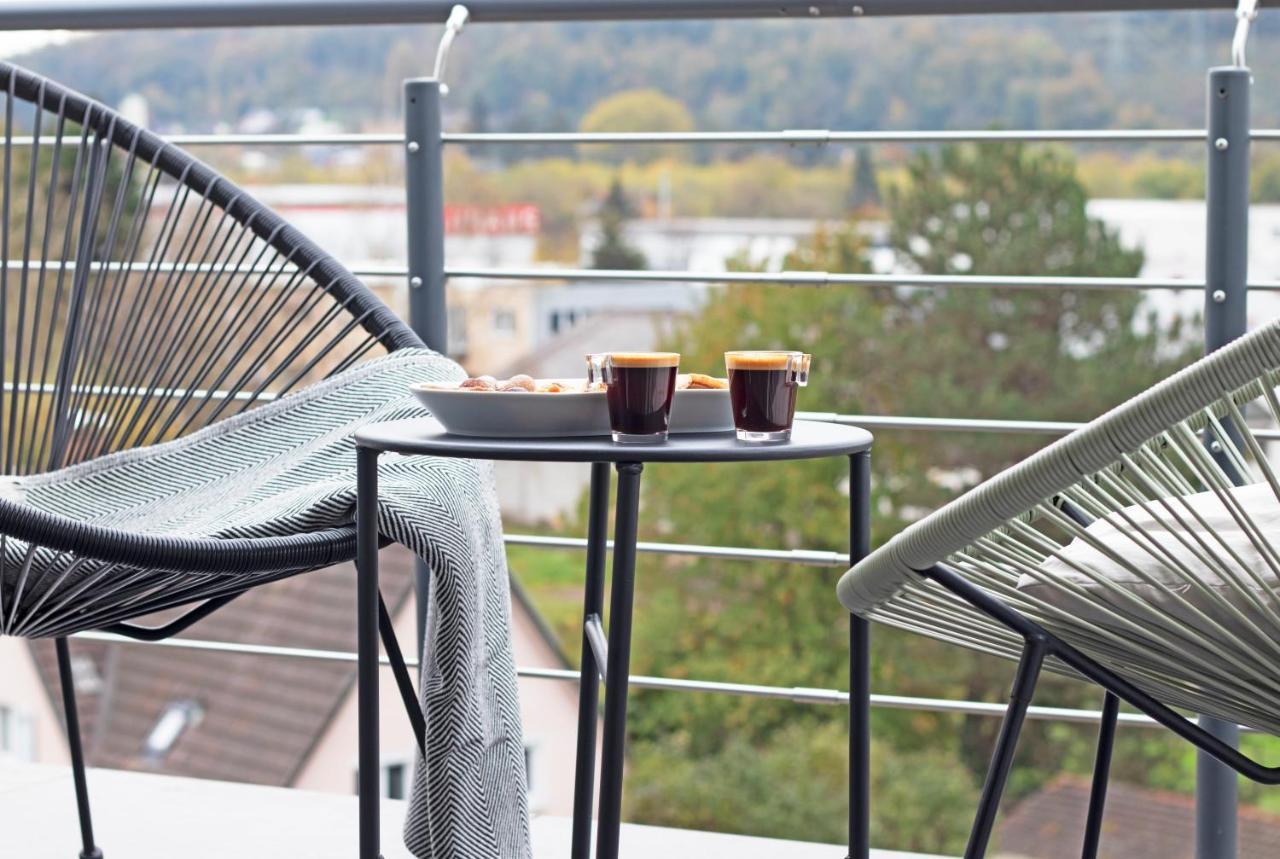 Blackncozy - Design Appartement Mit Boxspringbett Und Balkon Lörrach Exteriör bild